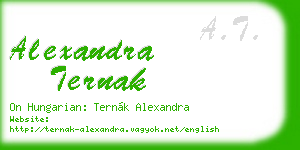 alexandra ternak business card